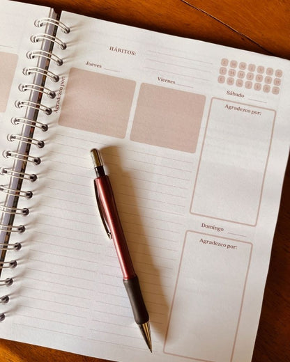 hope planner semanal vista interior